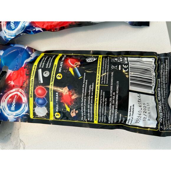 Illooms bundle of 5 packs Patriotic Light Up Balloons 15 Balloons Total - Picture 5 of 5